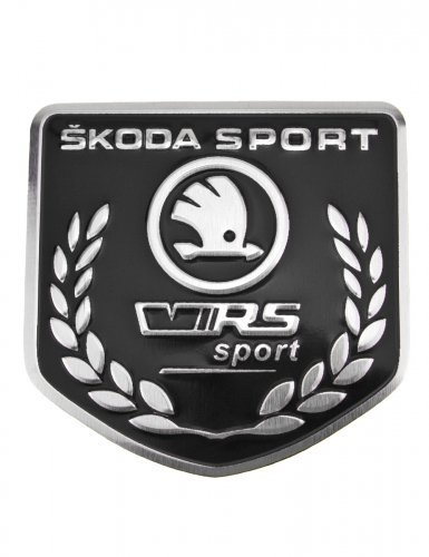 Эмблема для Skoda VRS черная 50x50 - фото фото 7