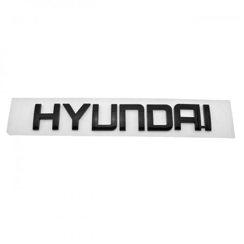 Шильдик на багажник Hyundai черный глянец - фото