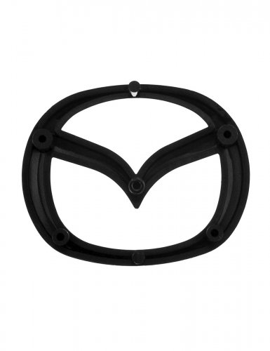 Эмблема на руль для Mazda черный глянец 57х46 мм. - фото фото 3