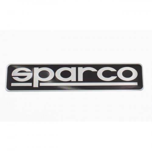 Эмблема универсальная Sparco черная 120x27 мм 1 шт. - фото