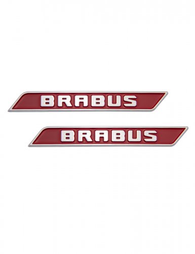 Эмблемы на крыло для Mercedes Brabus хром красные 2 шт. - фото фото 6