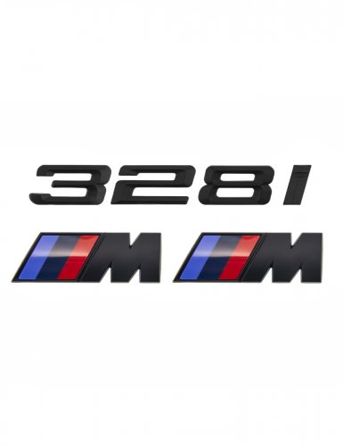 Эмблема на багажник для BMW 328 i и M на крыло черный мат - фото фото 6