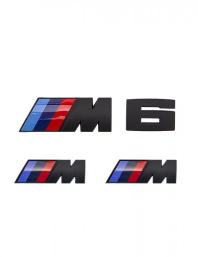Эмблемы для BMW M 6 серии черный матовый на багажник и крыло - фото фото 6