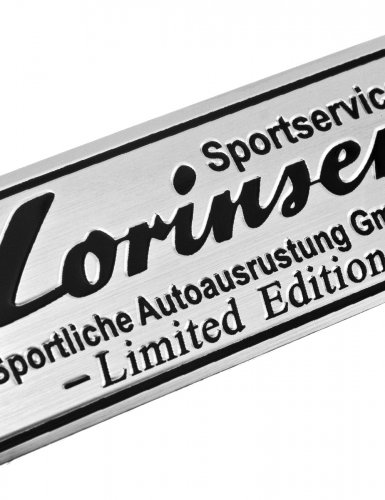 Шильдик Lorinser для Mercedes серебристый 80х30 мм. - фото фото 5