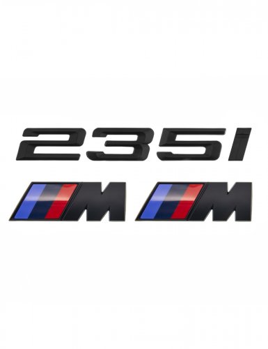 Эмблема на багажник для BMW 235 i и M на крыло черный мат - фото фото 6