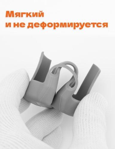 Чехол на пряжку ремня безопасности автомобиля серый - фото фото 4