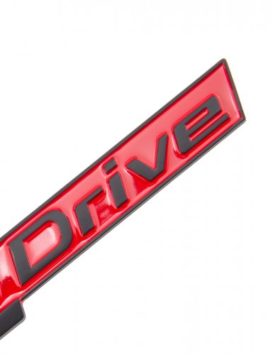 Эмблема для BMW E-drive черный матовый с красной заливкой - фото фото 5