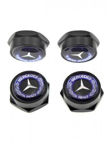 Крепление номерного знака Mercedes синий 4 шт. - фото фото 4