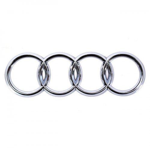 Эмблема на багажник Audi кольца хром 177 x 58 - фото