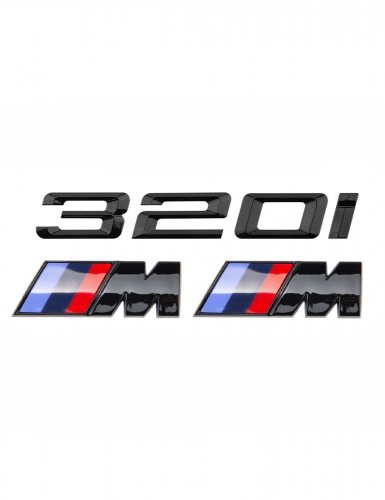 Эмблема на багажник для BMW 320 i и M на крыло черный глянец - фото фото 6