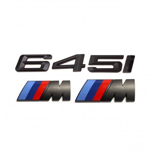 Комплект шильдиков BMW 645 i и 2 эмблемы на крыло - фото