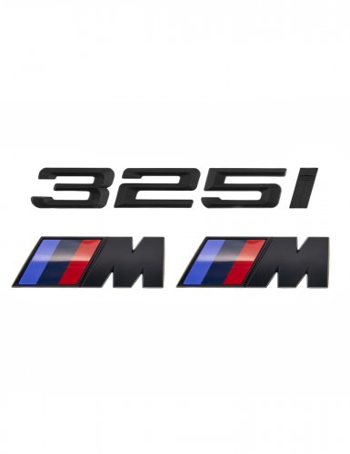 Эмблема на багажник для BMW 325 i и M на крыло черный мат - фото фото 6