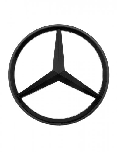 Эмблема на багажник для Mercedes 100 мм. черный глянец - фото фото 6